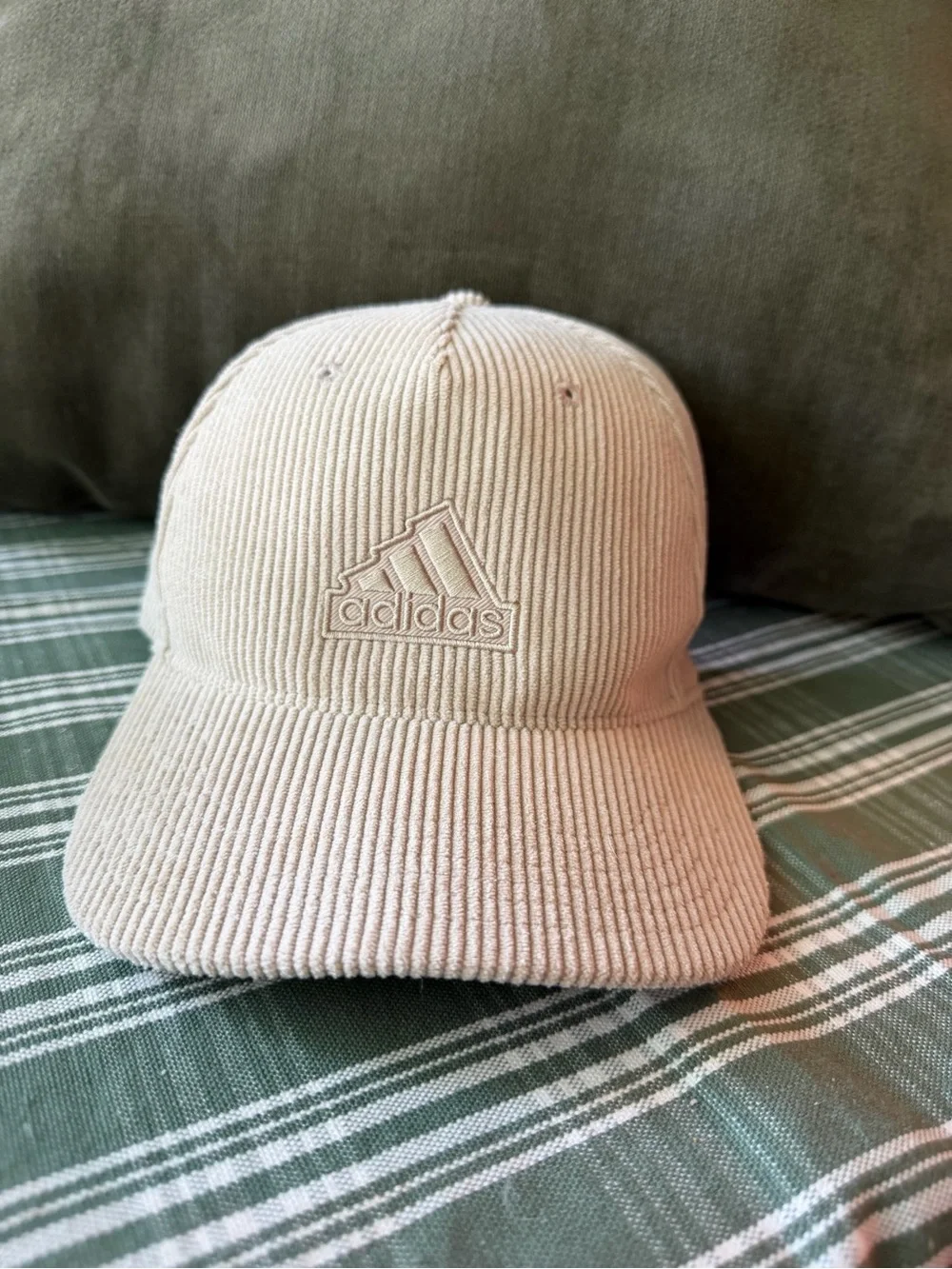 adidas Corduroy Cap in Light Beige
